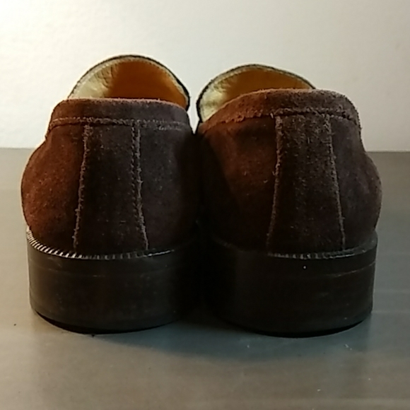 Giorgio Armani Suede Brown Italian Loafers Sz. 7 - Picture 2 of 6